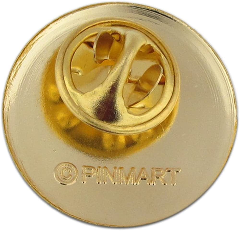 Pinmart Nursing Graduate Lamp of Knowledge Circle Teal Enamel Lapel Pin