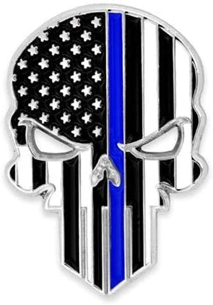 Pinmart Police Awareness Thin Blue Line Enamel Lapel Pin