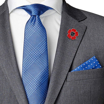 Pinmart Poppy Flower Remembrance Memorial Day Enamel Lapel Pin