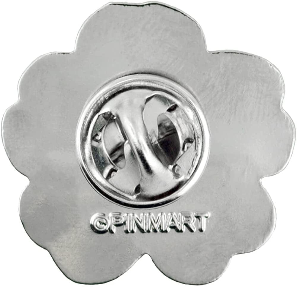Pinmart Poppy Flower Remembrance Memorial Day Enamel Lapel Pin