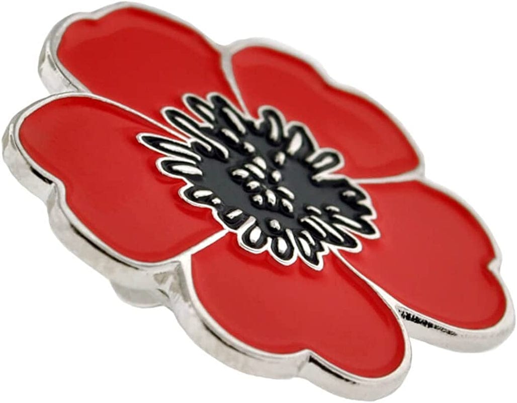 Pinmart Poppy Flower Remembrance Memorial Day Enamel Lapel Pin