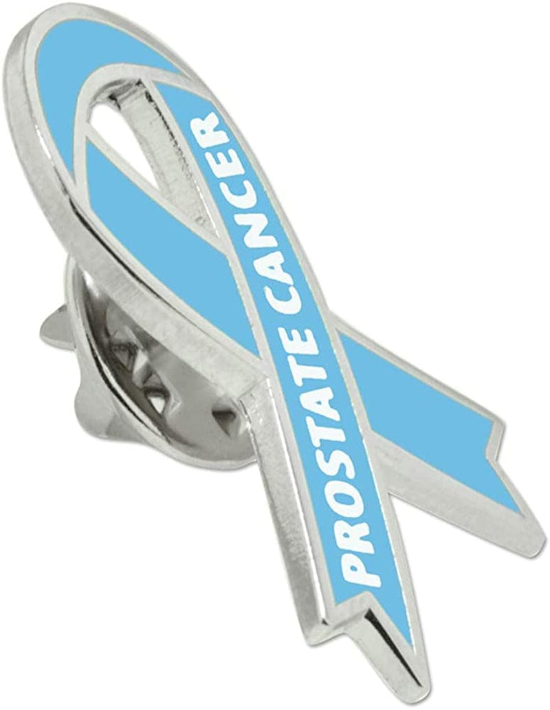 Pinmart Prostate Cancer Light Blue Awareness Ribbon Enamel Lapel Pin