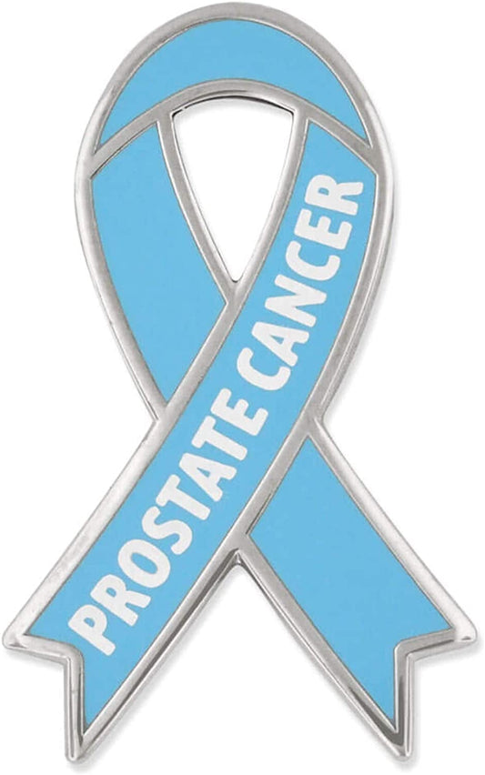 Pinmart Prostate Cancer Light Blue Awareness Ribbon Enamel Lapel Pin 1 Piece