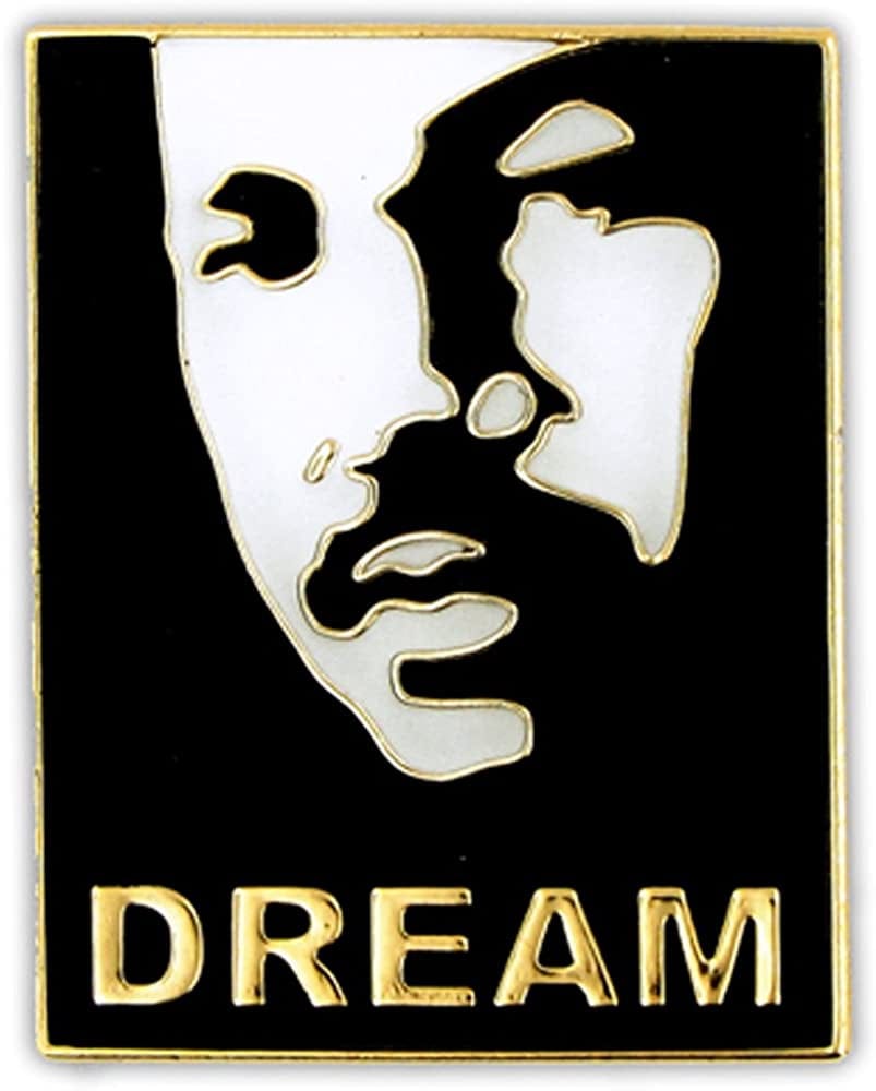 Pinmart'S Equality Lapel Pin Dr. Martin Luther King Black and White / 5 Pack
