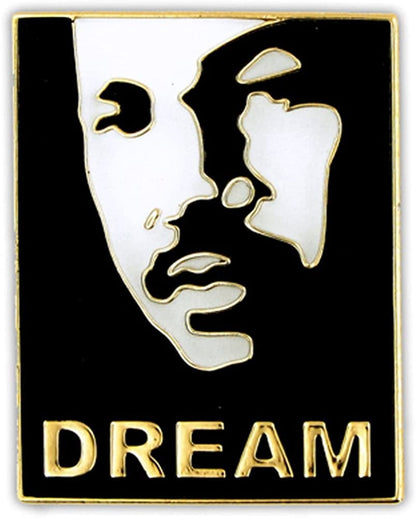 Pinmart'S Equality Lapel Pin Dr. Martin Luther King Black and White / 5 Pack