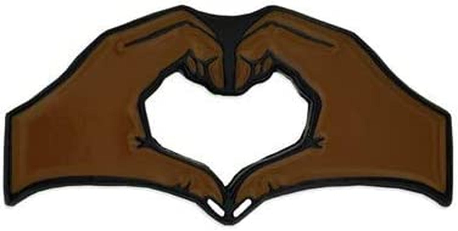 Pinmart'S Equality Lapel Pin Heart Hands Dark Skin Tone / 5 Pack