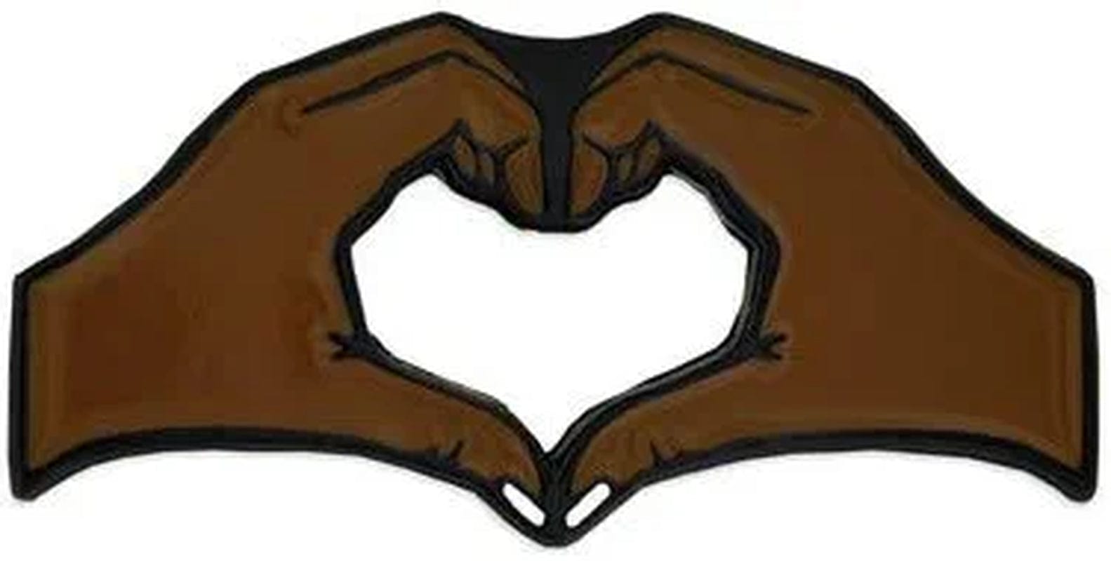 Pinmart'S Equality Lapel Pin Heart Hands Dark Skin Tone / 50 Pack