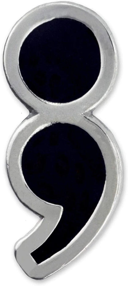 Pinmart Semicolon Mental Health Suicide Prevention Awareness Lapel Pin Jewlery 100 Pack