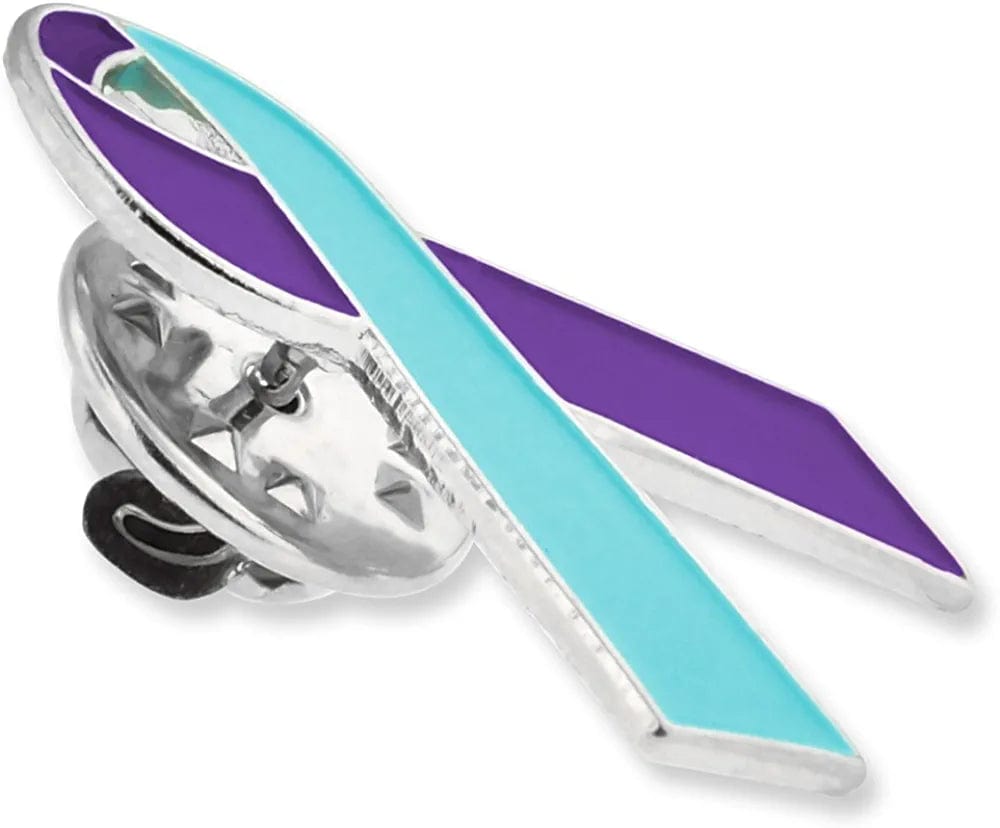 Pinmart Suicide Prevention Awareness Ribbon Enamel Lapel Pin