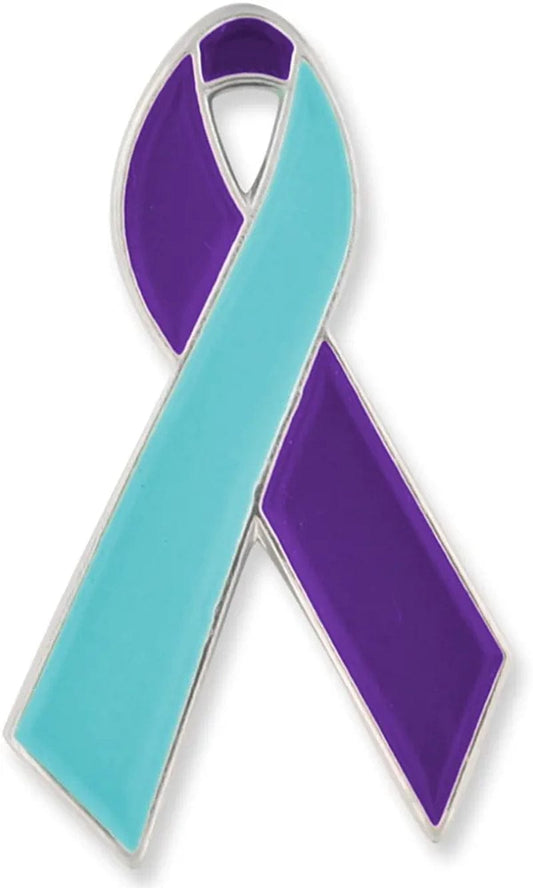 Pinmart Suicide Prevention Awareness Ribbon Enamel Lapel Pin 5 Pack