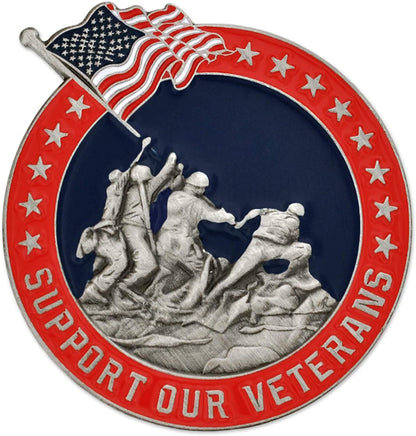 Pinmart Veteran Pin – Patriotic American Lapel or Hat Pin – Proud to Be Retired Army, Navy, Air Force or Marine Corps – Gold Plated Enamel Pin with Secure Clutch Back Support Our Veterans / 25 Pack
