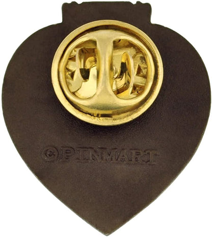 Pinmart Veteran Pin – Patriotic American Lapel or Hat Pin – Proud to Be Retired Army, Navy, Air Force or Marine Corps – Gold Plated Enamel Pin with Secure Clutch Back