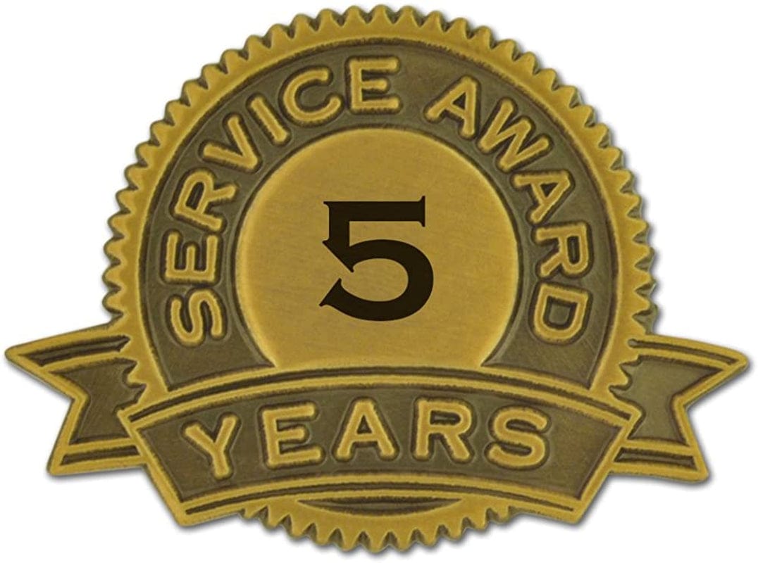 Pinmart Year of Service Award Lapel Pin