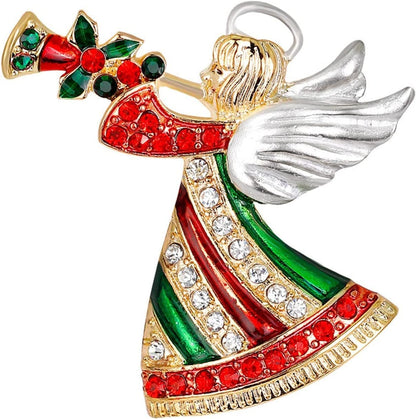 Pins Decorations Brooches Tree Jewelry Christmas Holiday for Women Merry Men Christmas Party Rubber Pin Backs for Lapel (Multicolor, One Size) Multicolor / One Size