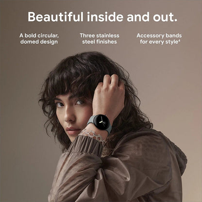 Pixel Watch - Android Smartwatch with Fitbit Activity Tracking - Heart Rate Tracking Watch - Matte Black Stainless Steel Case with Obsidian Active Band - LTE