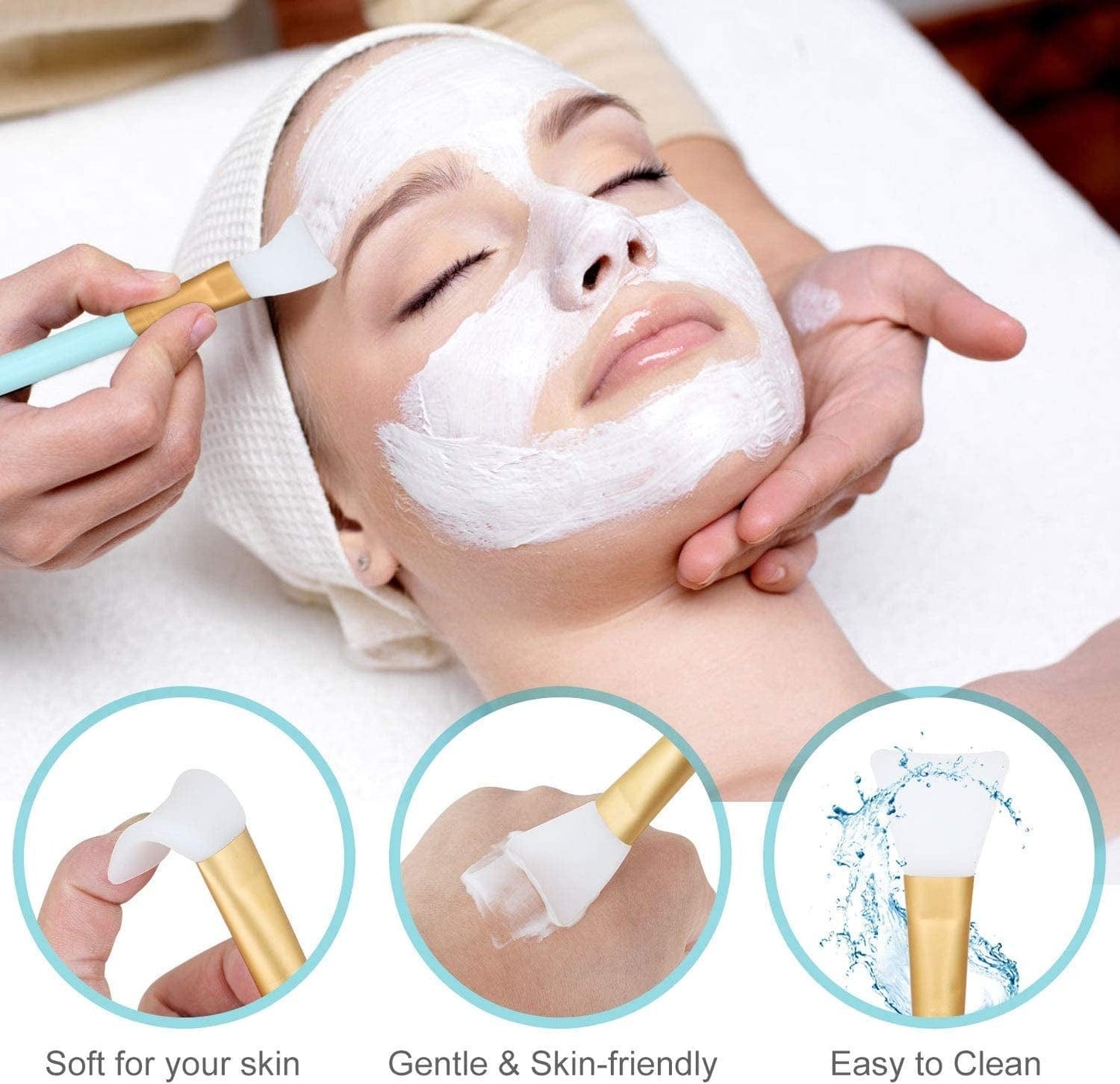 [Plastics Free]Shineyes DIY Facial Mask Mixing Bowl Set, 6 in 1 DIY Face Mask Mixing Tool Kit with Bowl Stick Spatula Silicone Brush for Making Mask Health & Beauty > Personal Care > Cosmetics > Cosmetic Tools > Skin Care Tools SHINEYES   