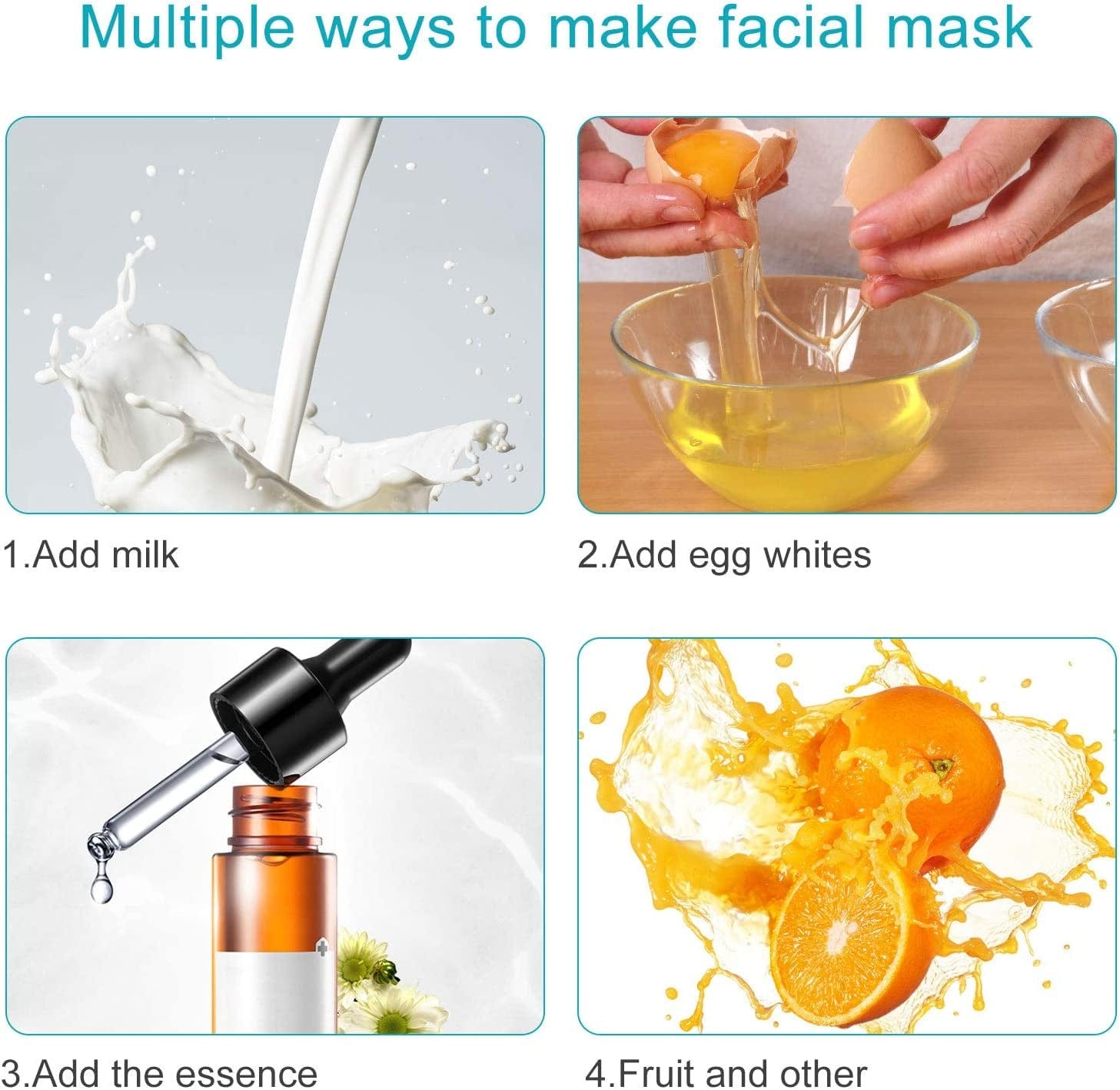 [Plastics Free]Shineyes DIY Facial Mask Mixing Bowl Set, 6 in 1 DIY Face Mask Mixing Tool Kit with Bowl Stick Spatula Silicone Brush for Making Mask Health & Beauty > Personal Care > Cosmetics > Cosmetic Tools > Skin Care Tools SHINEYES   