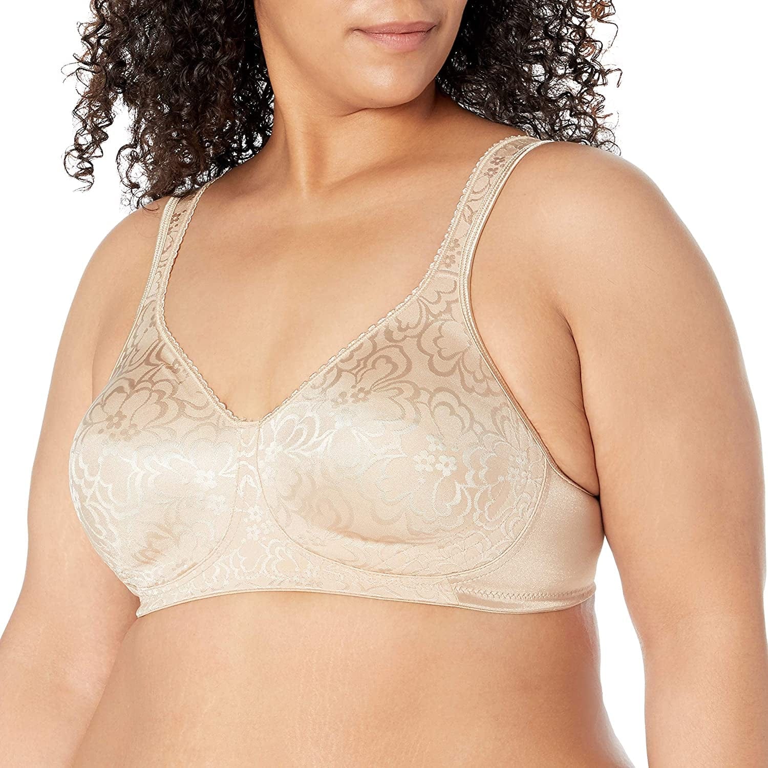 Playtex 18-Hour Ultimate Lift Wireless Bra, Wirefree Bra with Support, Full-Coverage Wireless Bra for Everyday Comfort Nude / 1 / 42C
