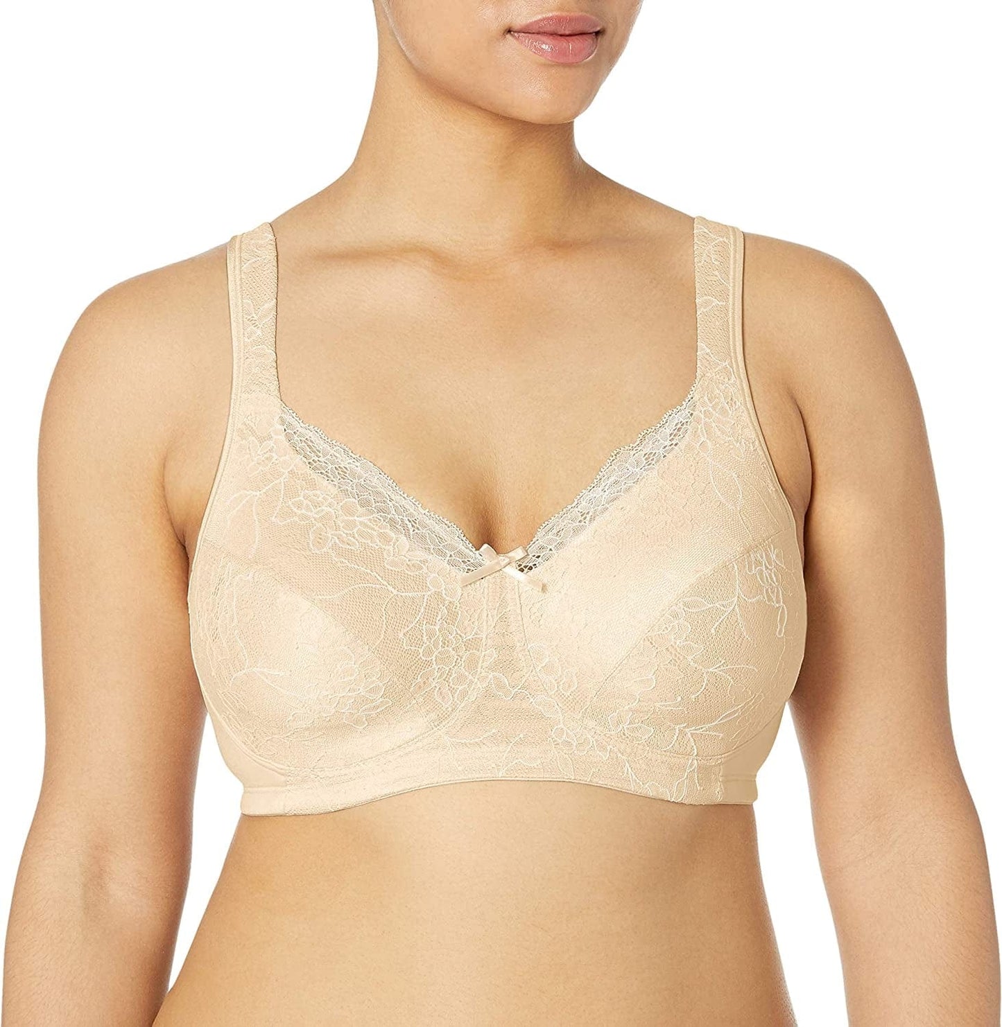 Playtex Women'S 18 Hour Gorgeous Lift Wirefree Bra USE515 Soft Taupe/Mother of Pearl / 40DD