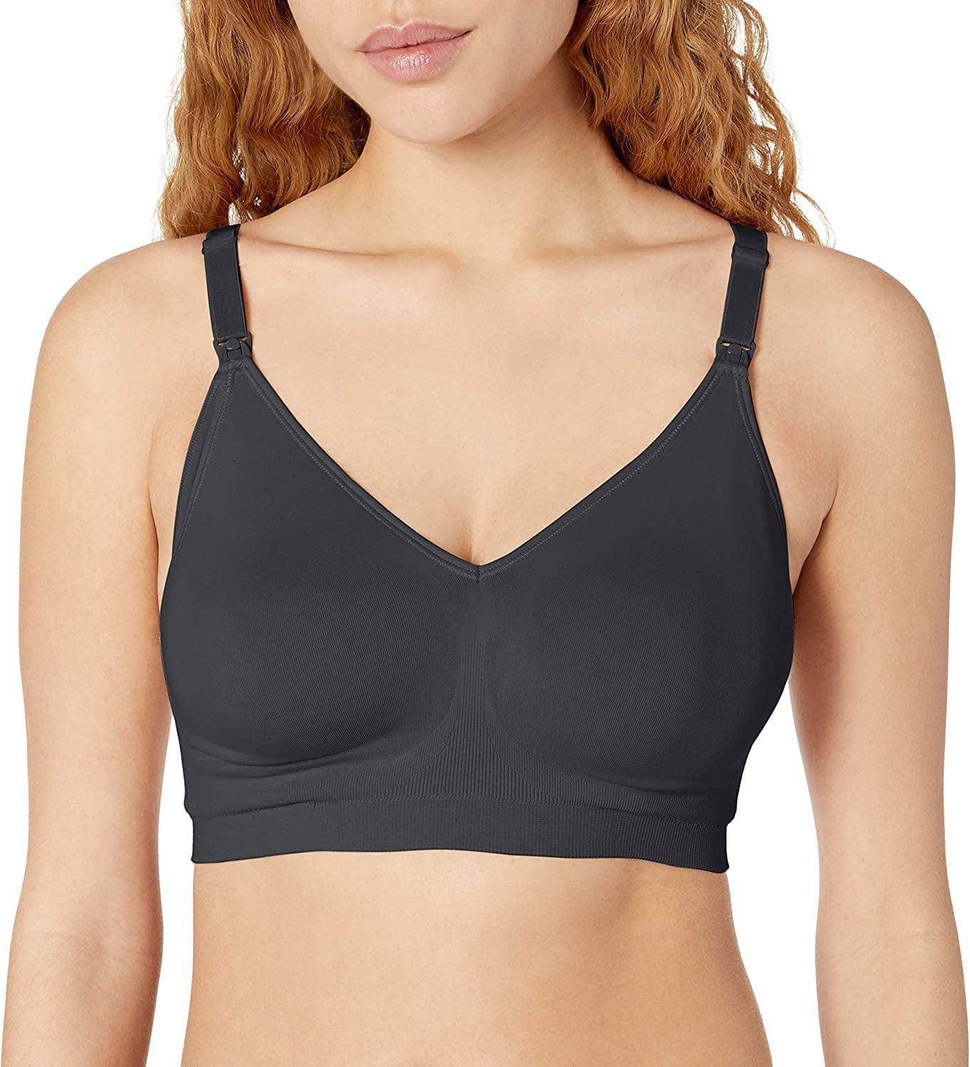 Playtex Women'S Maternity Nursing Seamless Wirefree Full Coverage Bra US4956 Black / Small