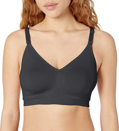 Playtex Women'S Maternity Nursing Seamless Wirefree Full Coverage Bra US4956 Black / Small