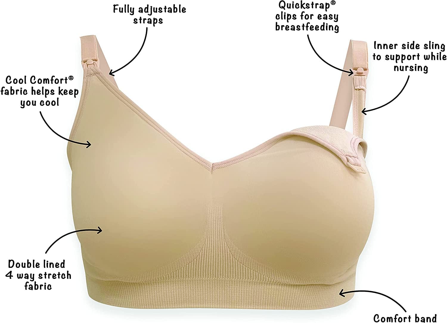 Playtex Women'S Maternity Nursing Seamless Wirefree Full Coverage Bra US4956