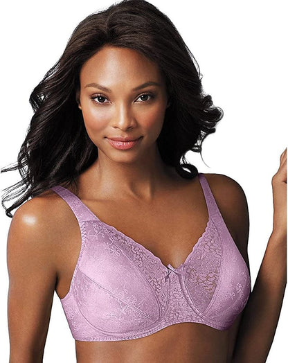 Playtex Women'S Secrets Love My Curves Signature Floral Underwire Full Coverage Bra US4422 Elegant Mauve / 40D