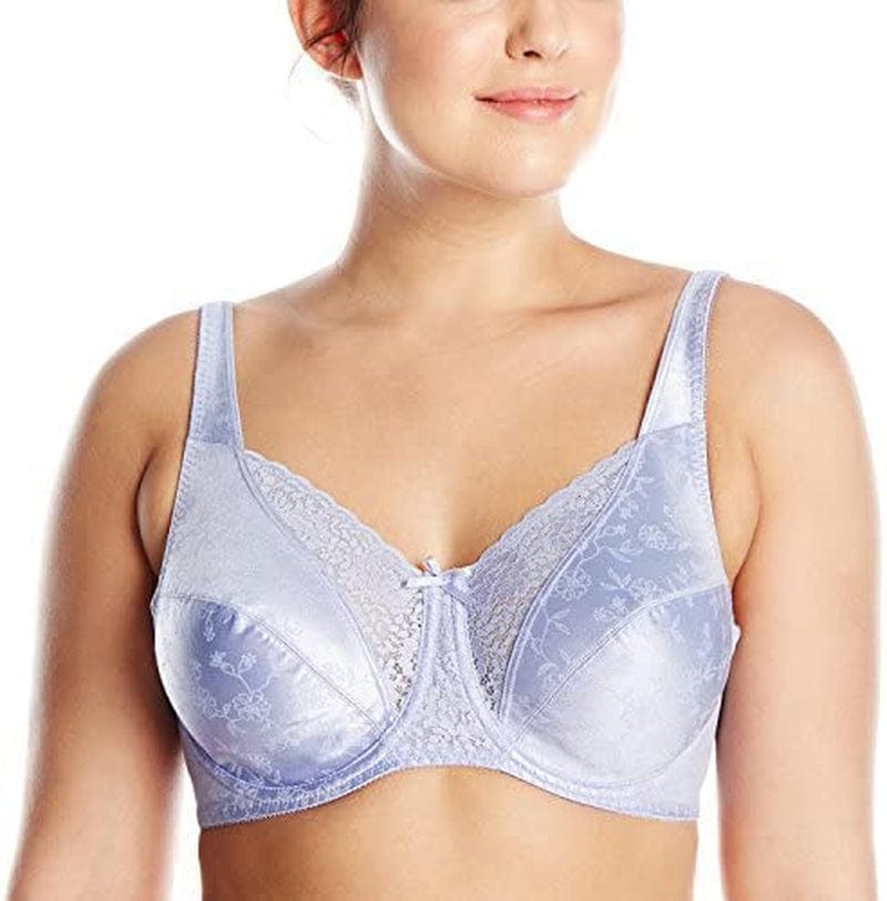 Playtex Women'S Secrets Love My Curves Signature Floral Underwire Full Coverage Bra US4422 Peri Blue / 36C