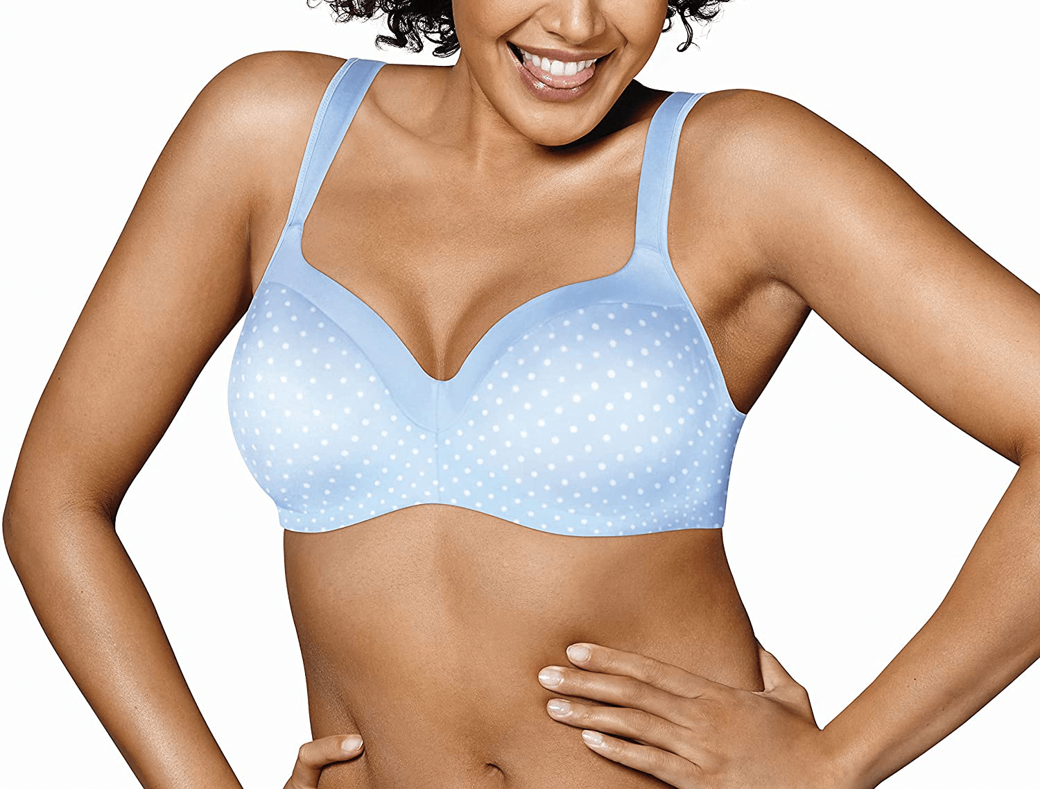 Playtex Women's Secrets Shapes & Supports Balconette Full-Figure Underwire Bra Us4823 Chilled Lilac Dot Print / 40D