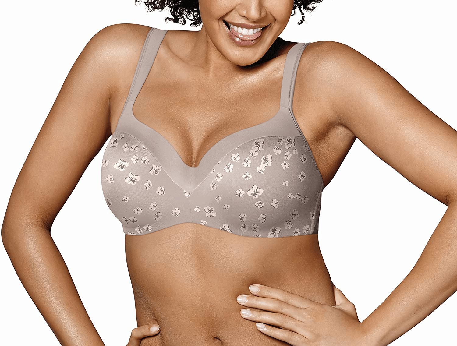 Playtex Women's Secrets Shapes & Supports Balconette Full-Figure Underwire Bra Us4823 Tossed Floral Print / 36C