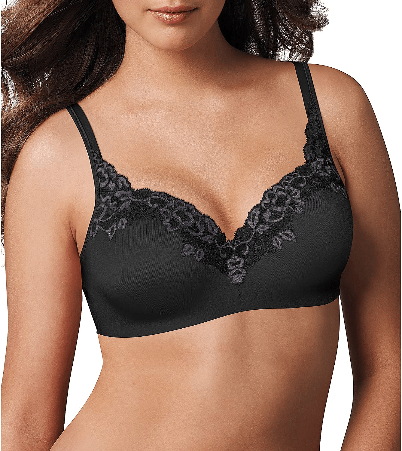 Playtex Women's Secrets Shapes & Supports Balconette Full-Figure Underwire Bra Us4823 Real Black/Private Jet Combo / 44C