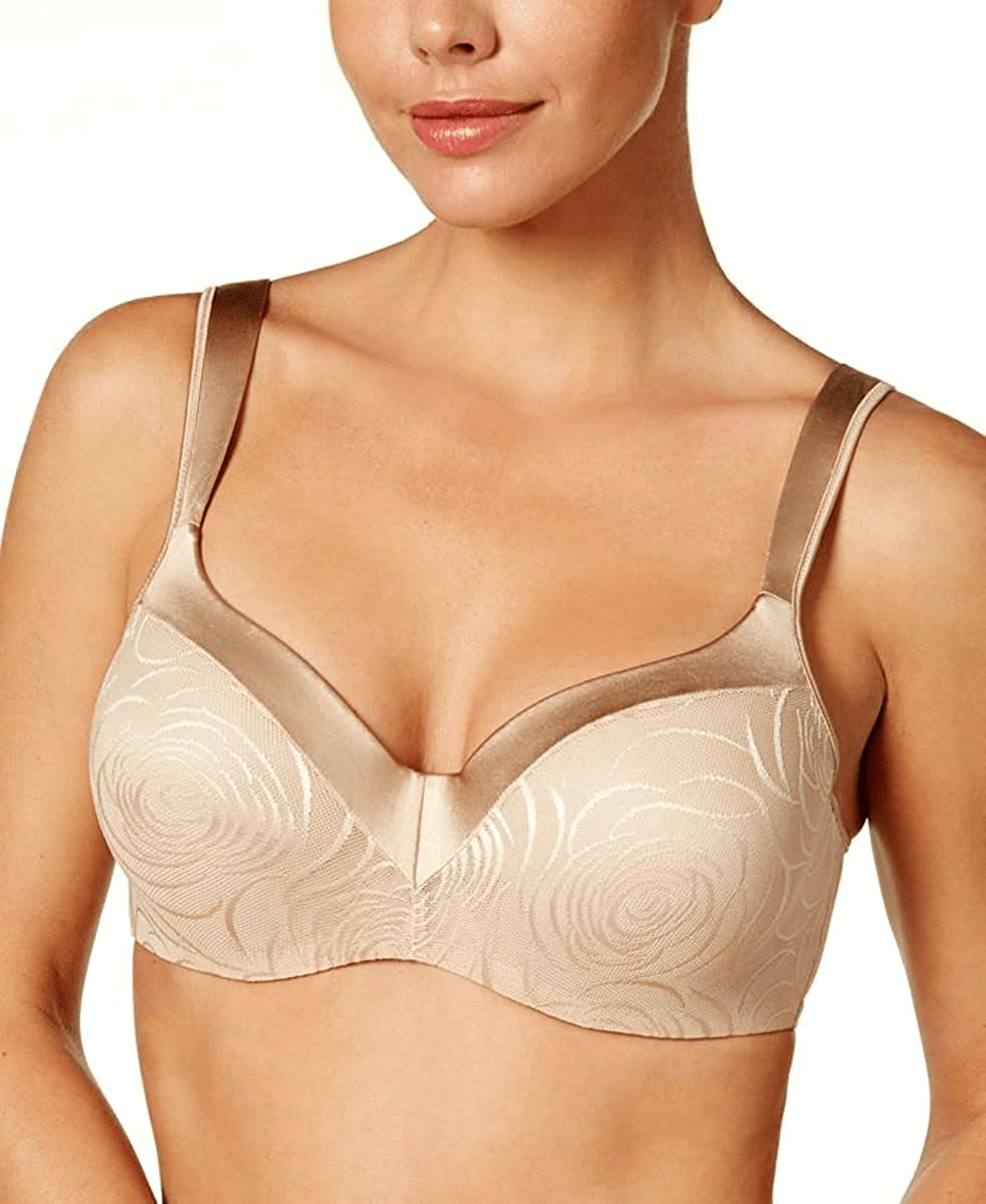 Playtex Women's Secrets Shapes & Supports Balconette Full-Figure Underwire Bra Us4823 Nude Jacquard / 42C