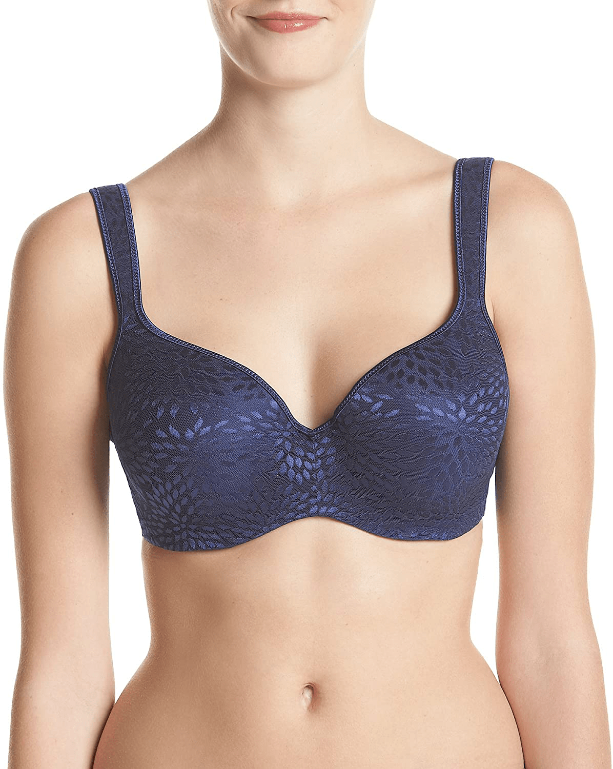 Playtex Women's Secrets Shapes & Supports Balconette Full-Figure Underwire Bra Us4823 In the Navy Jacquard / 40C