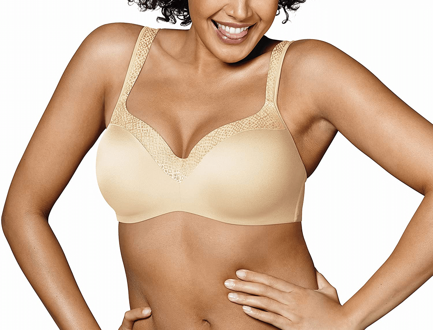 Playtex Women's Secrets Shapes & Supports Balconette Full-Figure Underwire Bra Us4823 Light Beige / 40D