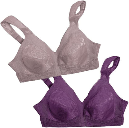 Playtex Women'S Wireless Bra Warm Steel/Plum Majestic / 2 / 38B