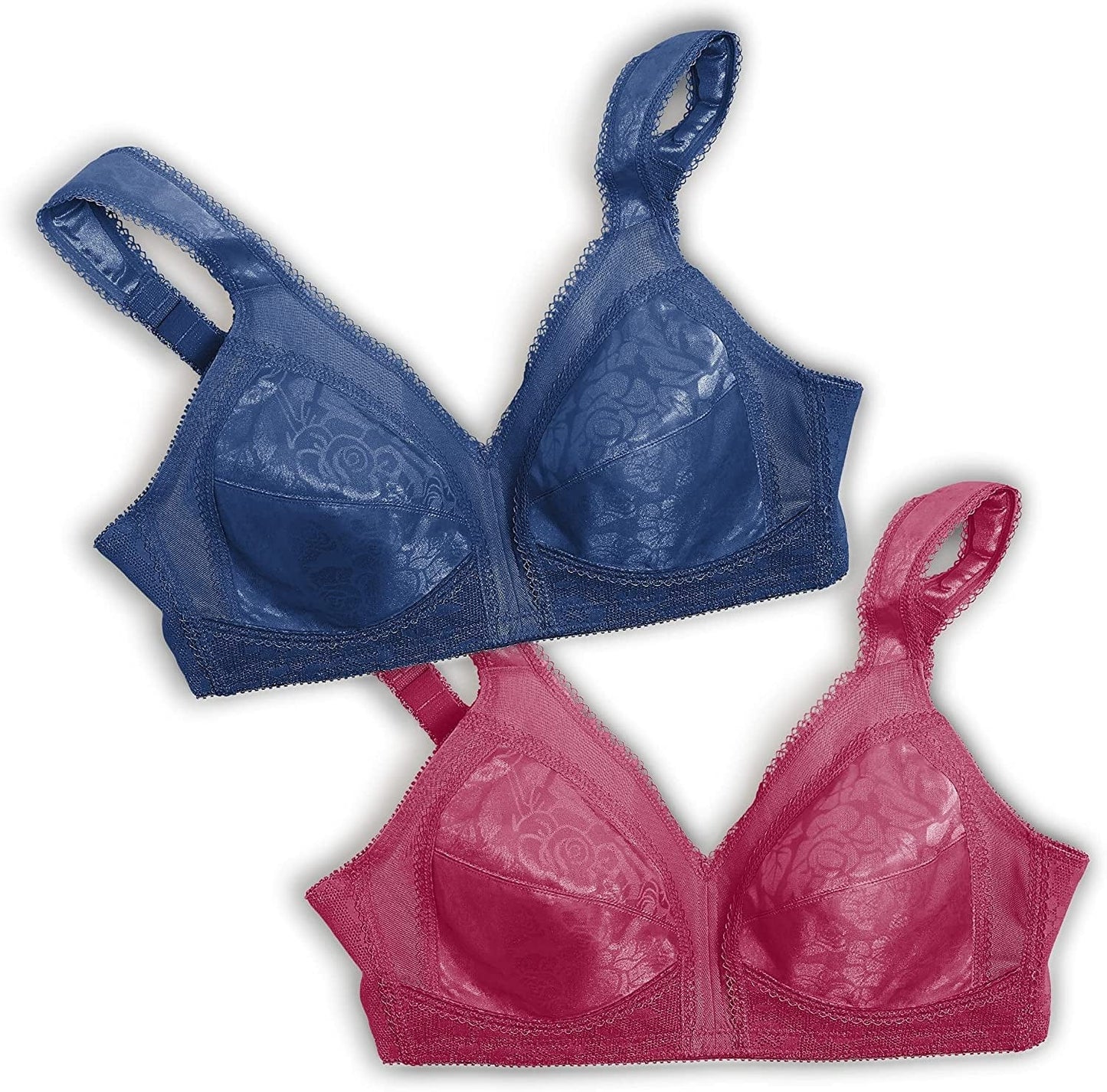 Playtex Women'S Wireless Bra Sailor Blue/Basic Signature Berry / 2 / 40DD