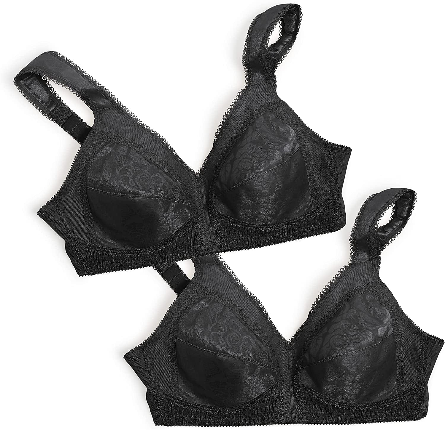 Playtex Women'S Wireless Bra Black/Black / 2 / 38DD