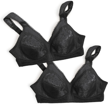 Playtex Women'S Wireless Bra Black/Black / 2 / 38DD