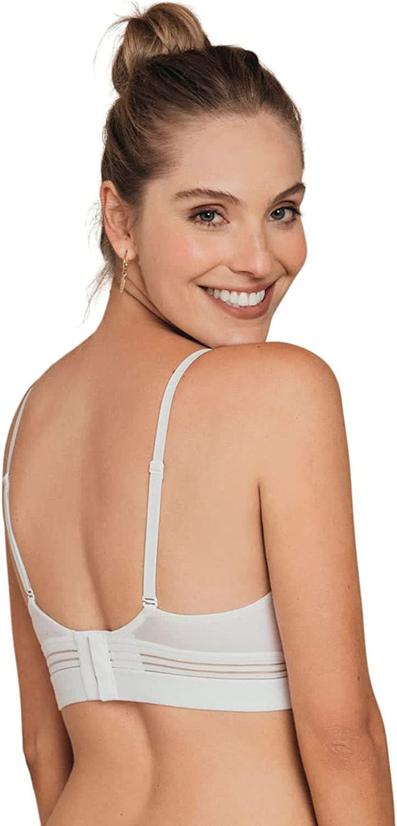 Plunge Wireless Bras for Women - Seamless No Underwire Triangle Bra