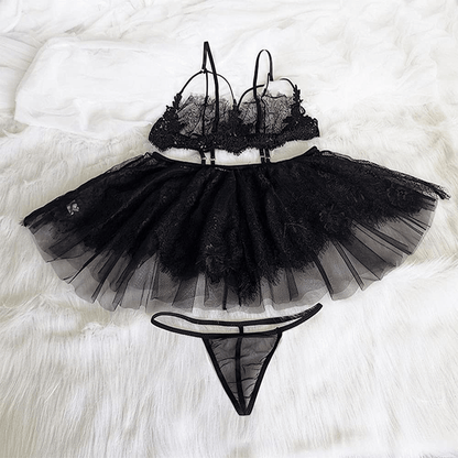 Plus Size Lingerie for Women Lace Black Babydoll Sexy Mesh High Waisted Nightdress Strappy Exotic Sleepwear Apparel & Accessories > Clothing > Underwear & Socks > Lingerie Kylie Max   