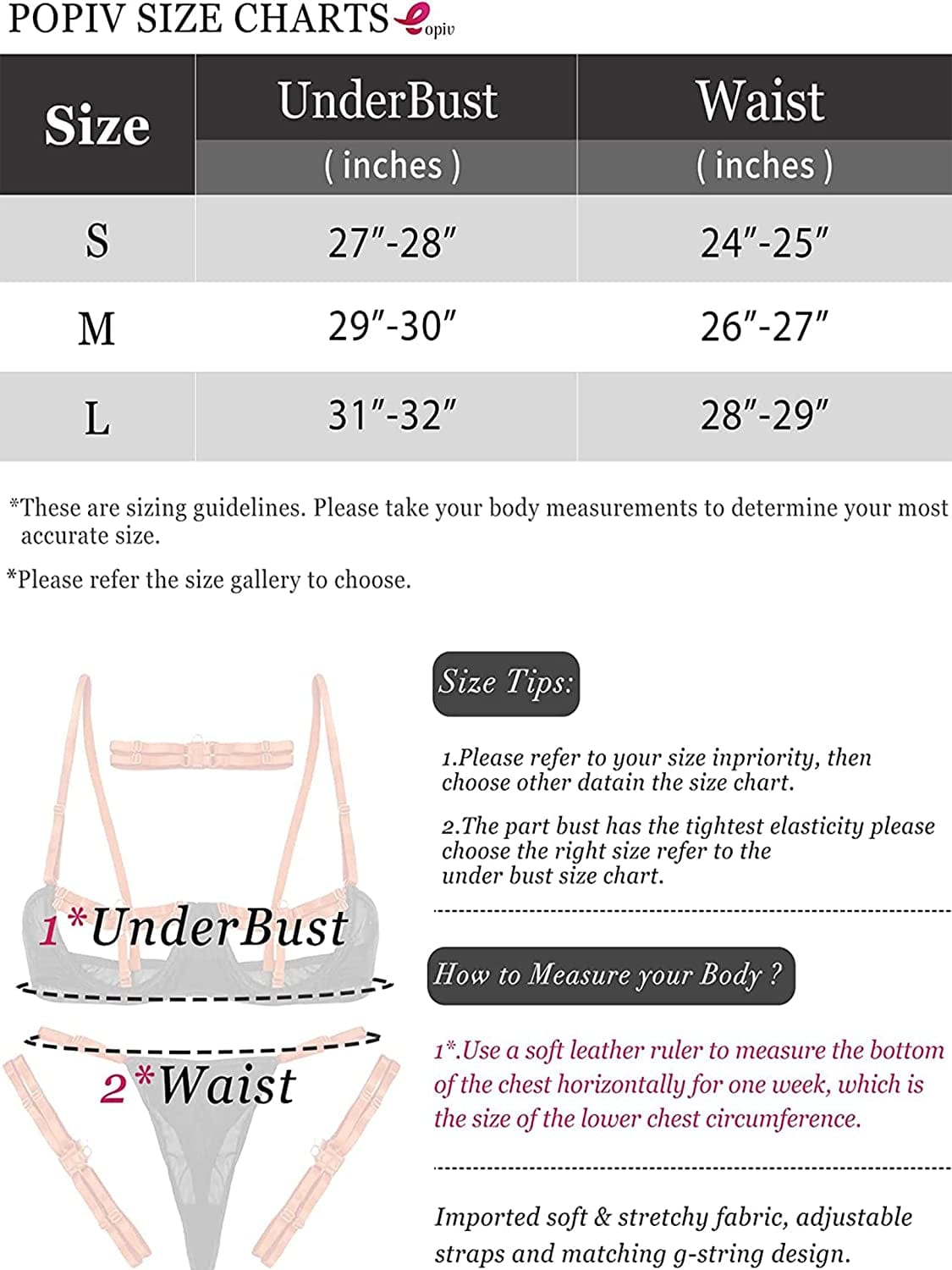 Popiv Women'S Strappy Neon Lingerie Mesh Bra and Panty Set Sexy Outfit Tops 4 Piece