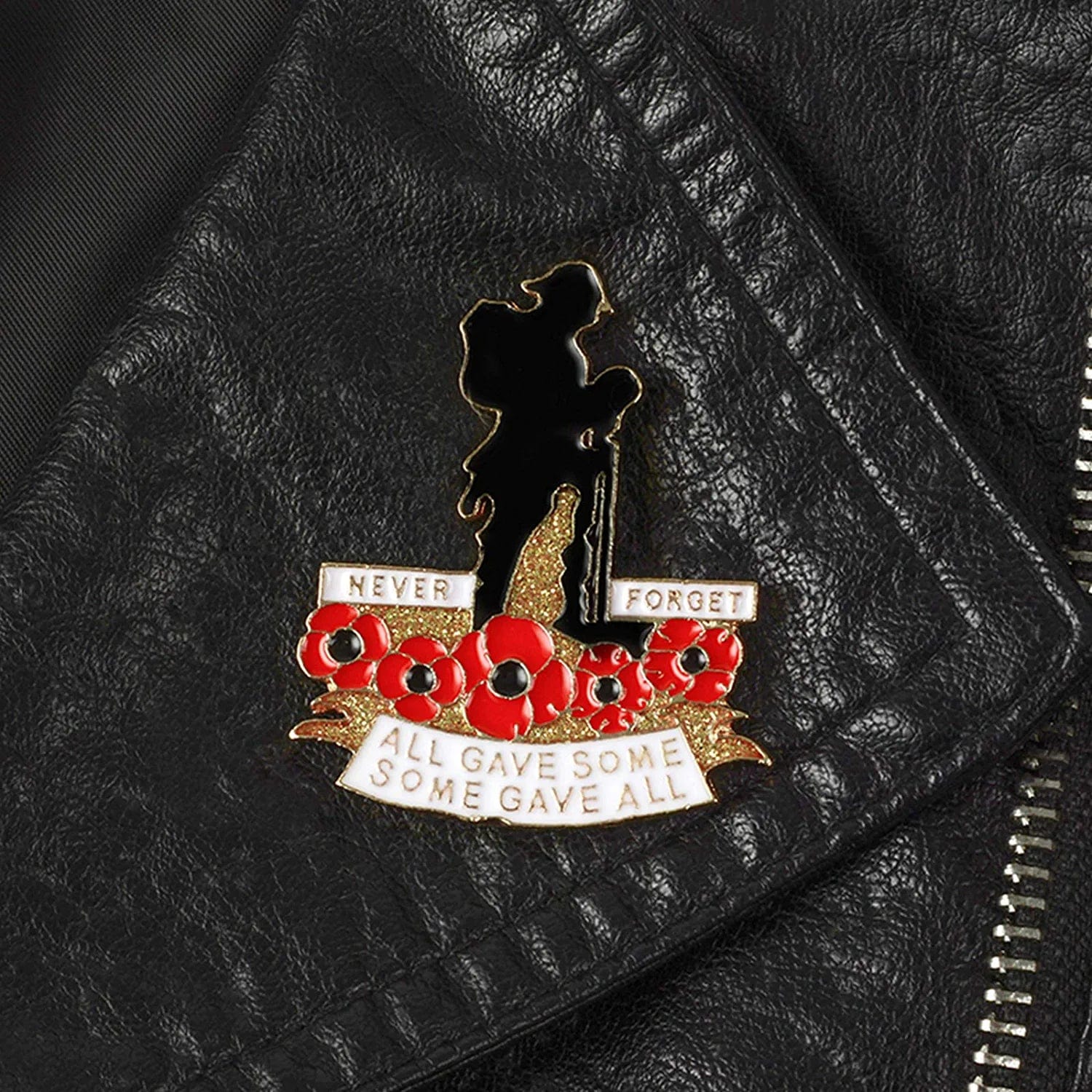 Poppy Enamel Pins for Veterans Memorial Day Military Patriotic Brooch Lapel Pin Solider Remembrance Day Jewelry Memorial Gifts
