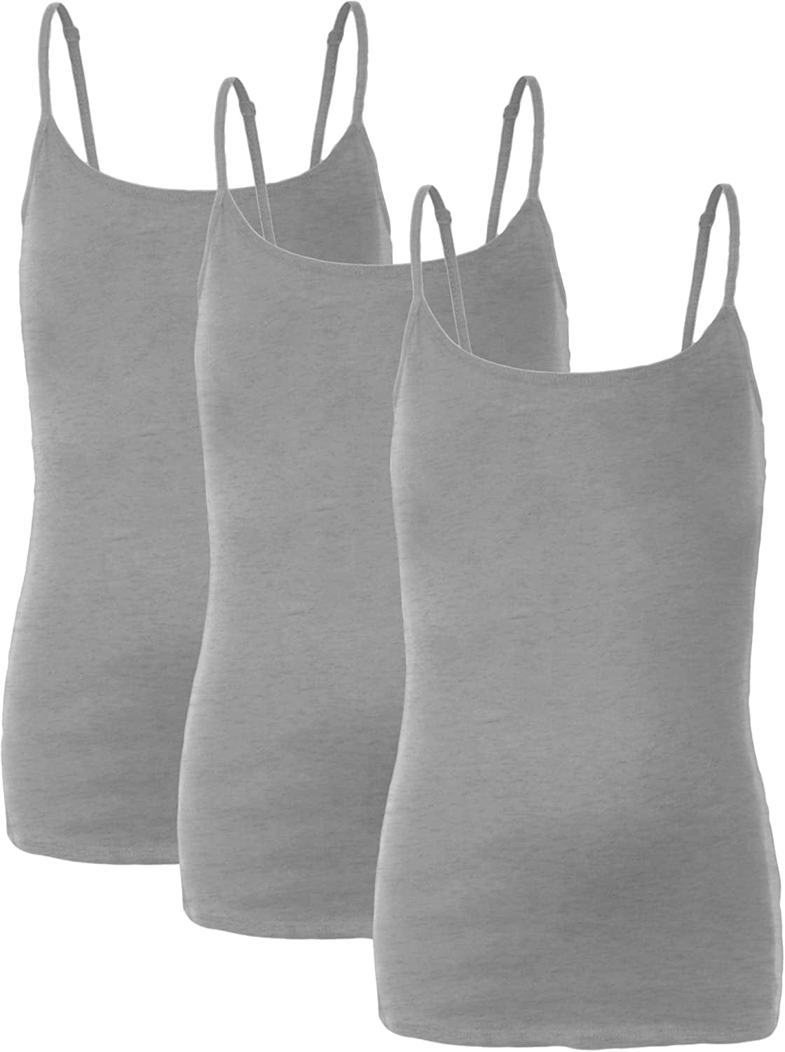 Preteen Training Bra Camisole Wireless Built in Fabric Support Cami 3pk - H Gray, H Gray, H Gray / Small