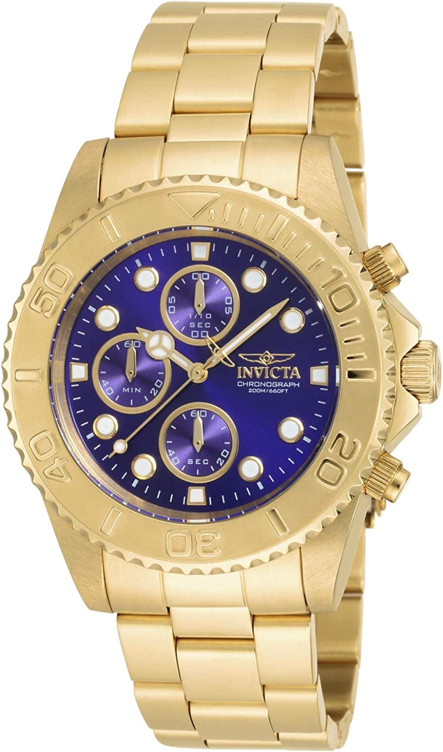 Pro Diver Men'S Wrist Watch Stainless Steel Japanese Quartz Blue / 43.5mm
