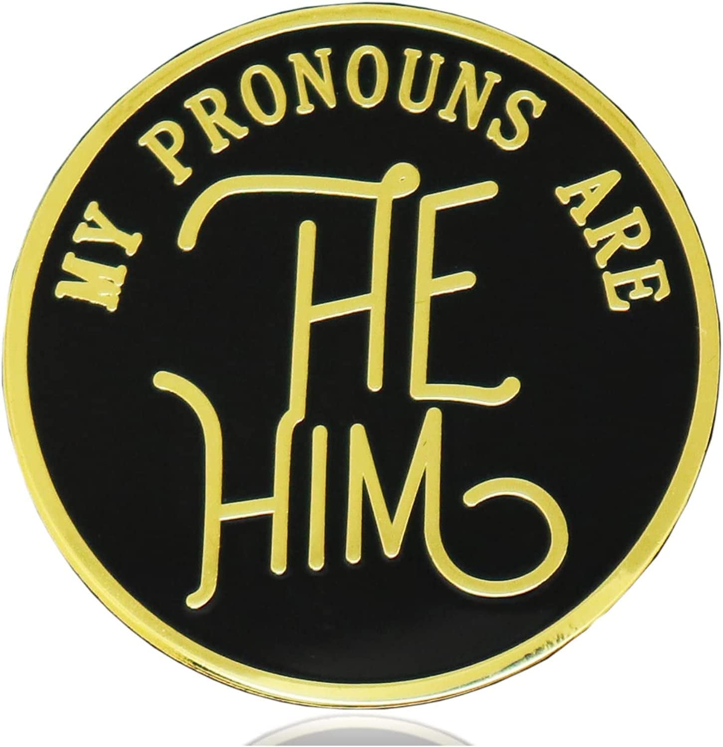 Pronoun Pins, My Pronouns Are Gender Identity Pins, Non Binary Pronoun Pin Stainless Steel, Pronouns Enamel Pin for Backpack, Lapel, Hat, Gifts He/Him