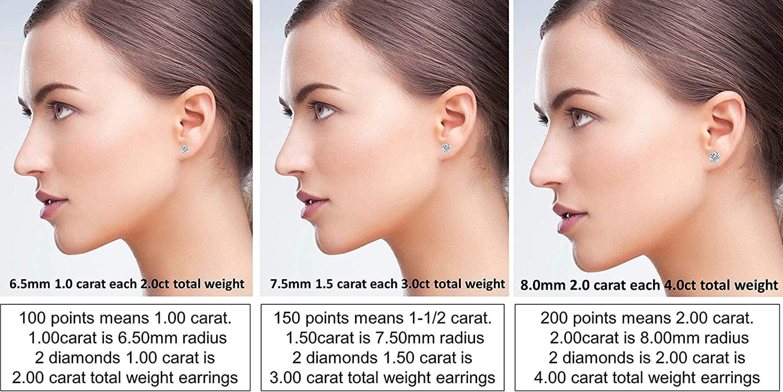 Pure Brilliance 4 Prong 2.00Cttw Stud Earrings & 1.50Ct Solitaire Necklace Jewelry Set (W)