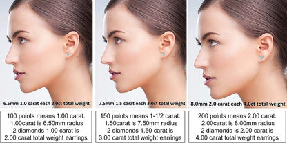 Pure Brilliance 4 Prong 2.00Cttw Stud Earrings & 1.50Ct Solitaire Necklace Jewelry Set (W)