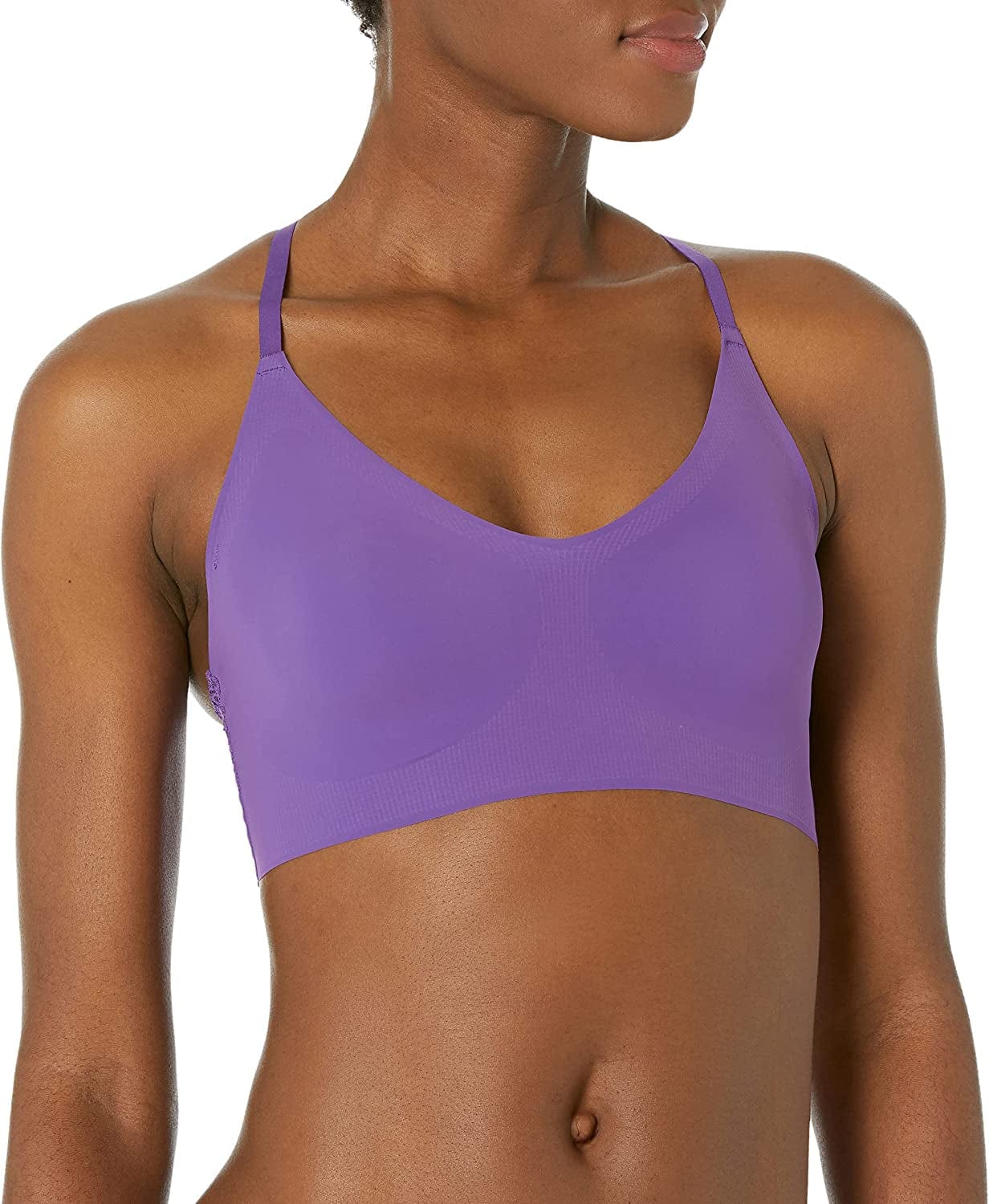 Pure Comfort Lace Bralette, Padded Pullover Wireless Bra, Our Best Bralette with Racerback New Pleasant Plum / XX-Large