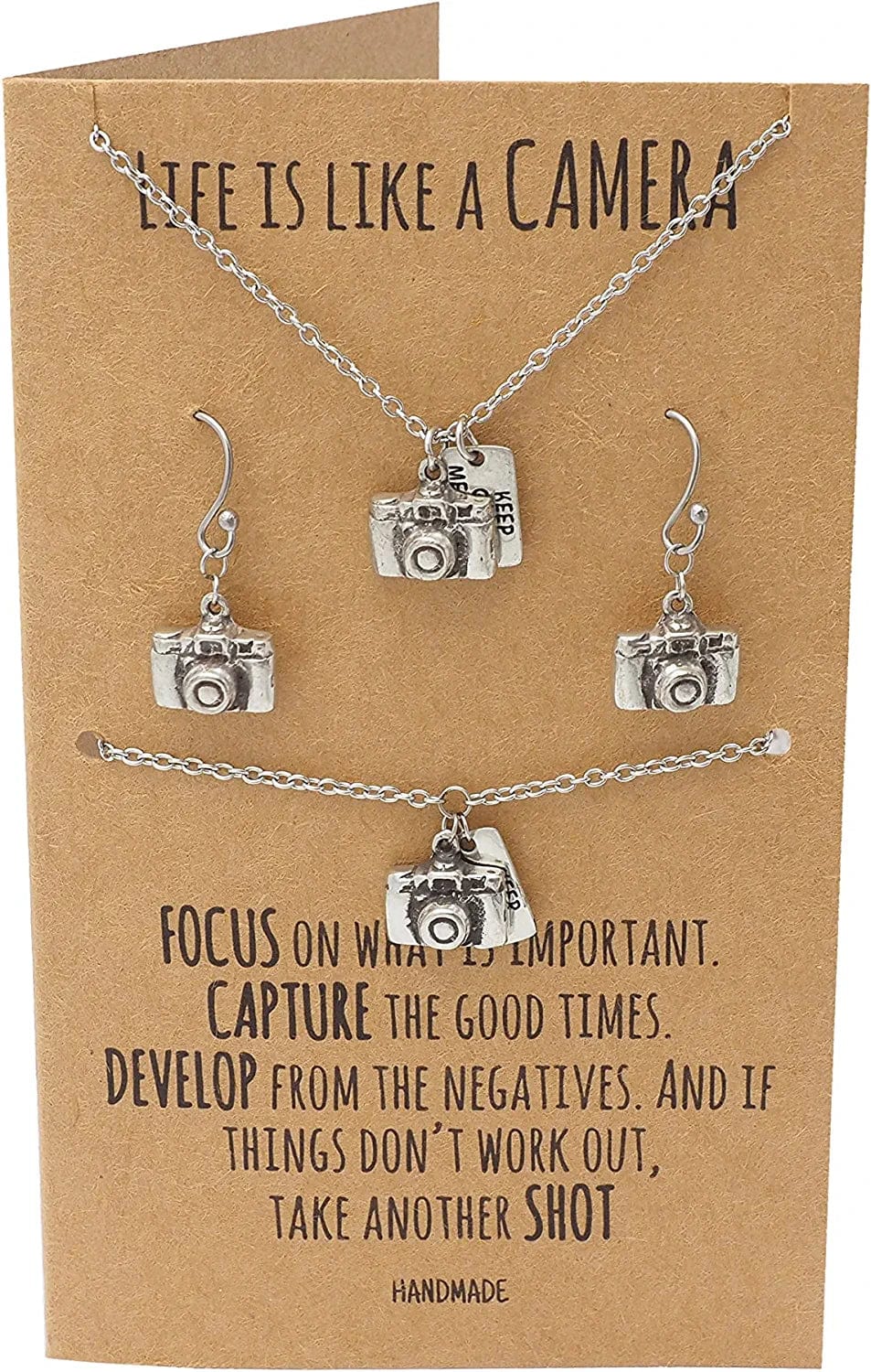 Quan Jewelry Cute Vintage Camera Miniature Jewelry for Women, Photography Gifts