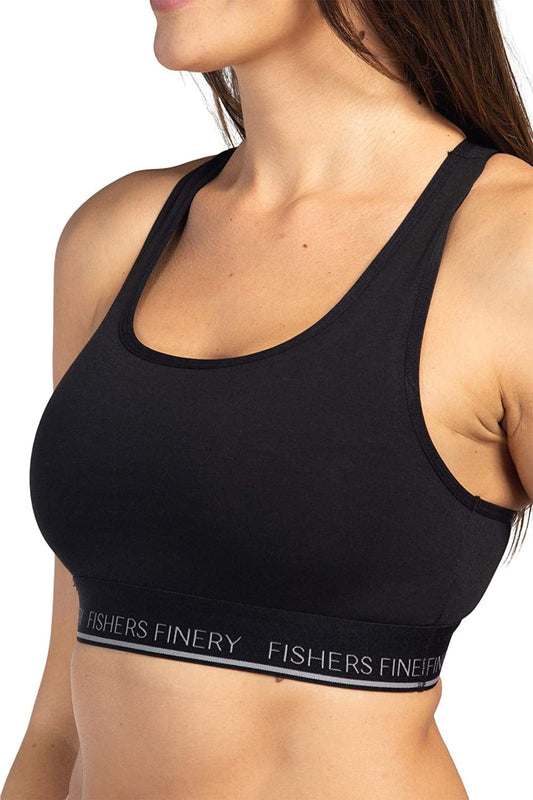 Racerback Bralette - Everyday Comfort Wireless and Seamless Ultra Soft Black / Small